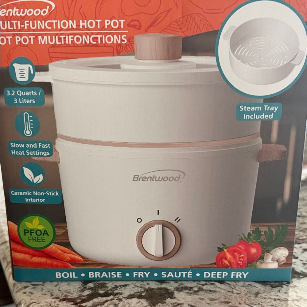 Brentwood White Multi-Function Hot Pot